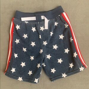 Kids Star Print Shorts - Blue and White